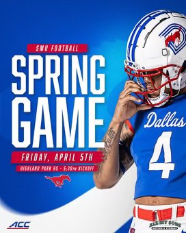 I will be at SMU spring game this Friday @SMUFB #PonyUp #PonyUpDallas 💙❤️🐎
