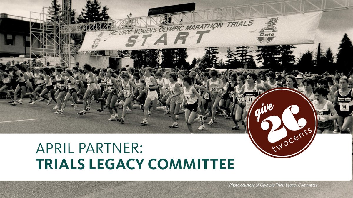 Oly_Fed's tweet photo. Our Two-Cent partner for April is the Olympia Trials Legacy Committee, who celebrates the 40th anniversary of the first women's Olympic Trials held in Olympia in 1984. Use your OlyFed debit card when you pay and automatically generate 2¢ – no cost to you. https://t.co/i15J2Fui3Q