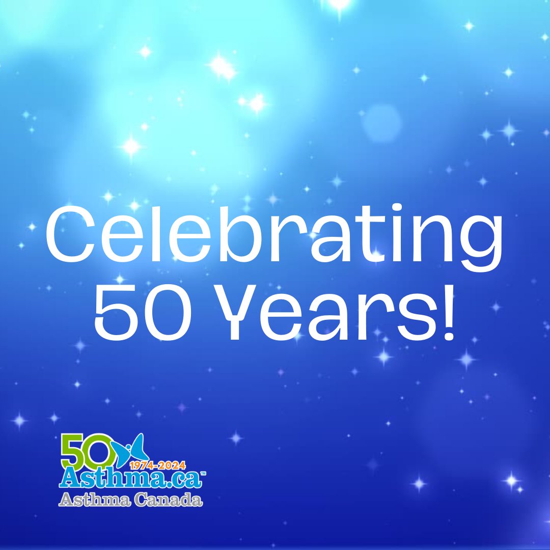 Asthma Canada is celebrating 50 years! Founded in 1973 as the #Asthma Society of Canada, our organization is now celebrating 5 decades of advocacy, research, fundraising and support for those suffering from this #respiratorydisease. asthma.ca