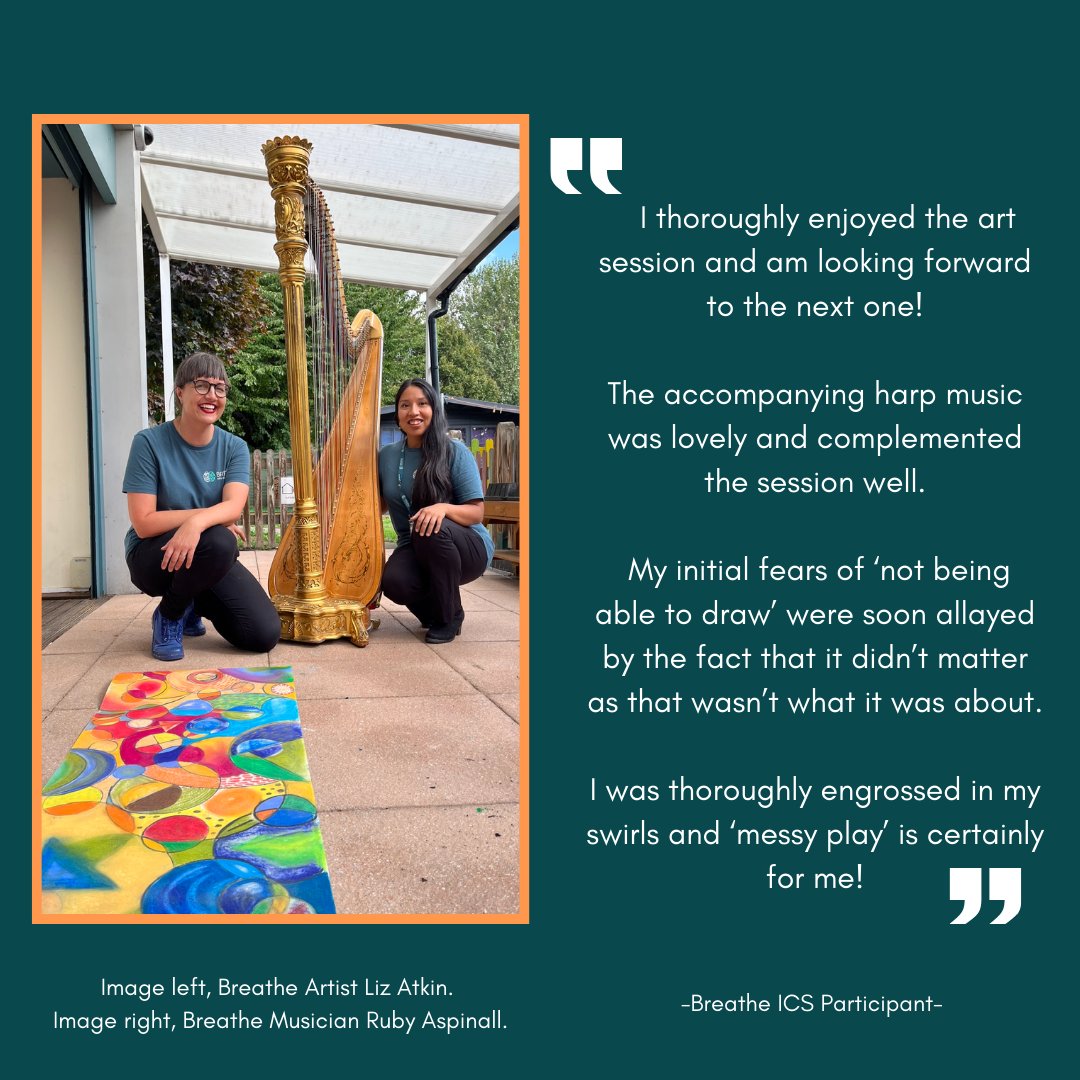 It's #feedbackfriday. We love bringing our Drawing to Live Music sessions to primary and social care workers across South East London, as part of our Arts for Staff Wellbeing Programme funded by @SELondonICS. Staff have enjoyed coming together to create collaborative artwork.🎨✨