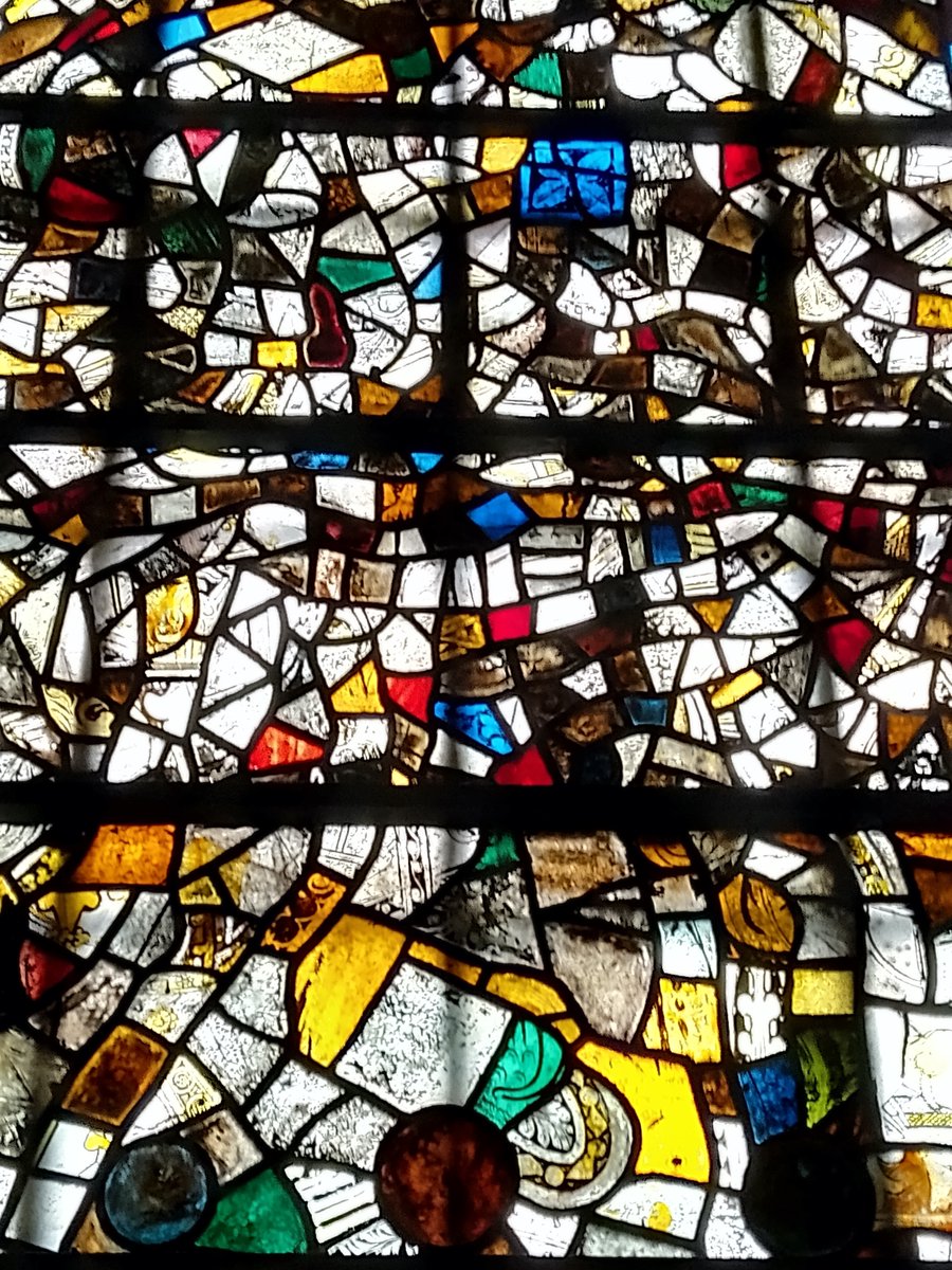 This striking patchwork window from fragments of medieval glass found in the Minster and made in 1920, is our 1st #Southwell140 object this week! This is the only medieval glass window in the Minster. Much of England’s medieval stained glass was destroyed during the Reformation.