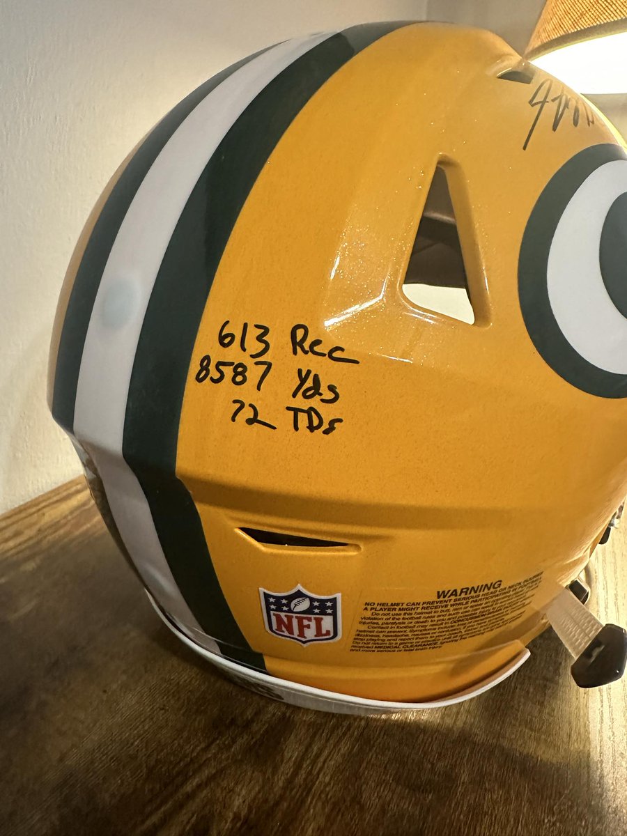 Mwerlinger11's tweet photo. So I broke my golden rule and hopped in a razz... won this beauty and am definitely not keeping it so it'll be available when it arrives!
Jordy Nelson Riddell "Speed" Inscriped helmet! RTs always appreciated! https://t.co/zTOQnsDk6j