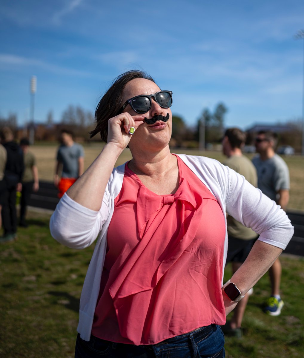 Fan-stache-tic!🥸 On Monday, Team Fairchild hosted a Mustache Dash for Airmen and their families to support the four pillars of Comprehensive Airman Fitness: mental, physical, social and spiritual health. Participants ran one mile and some chose to shave off their mustaches!