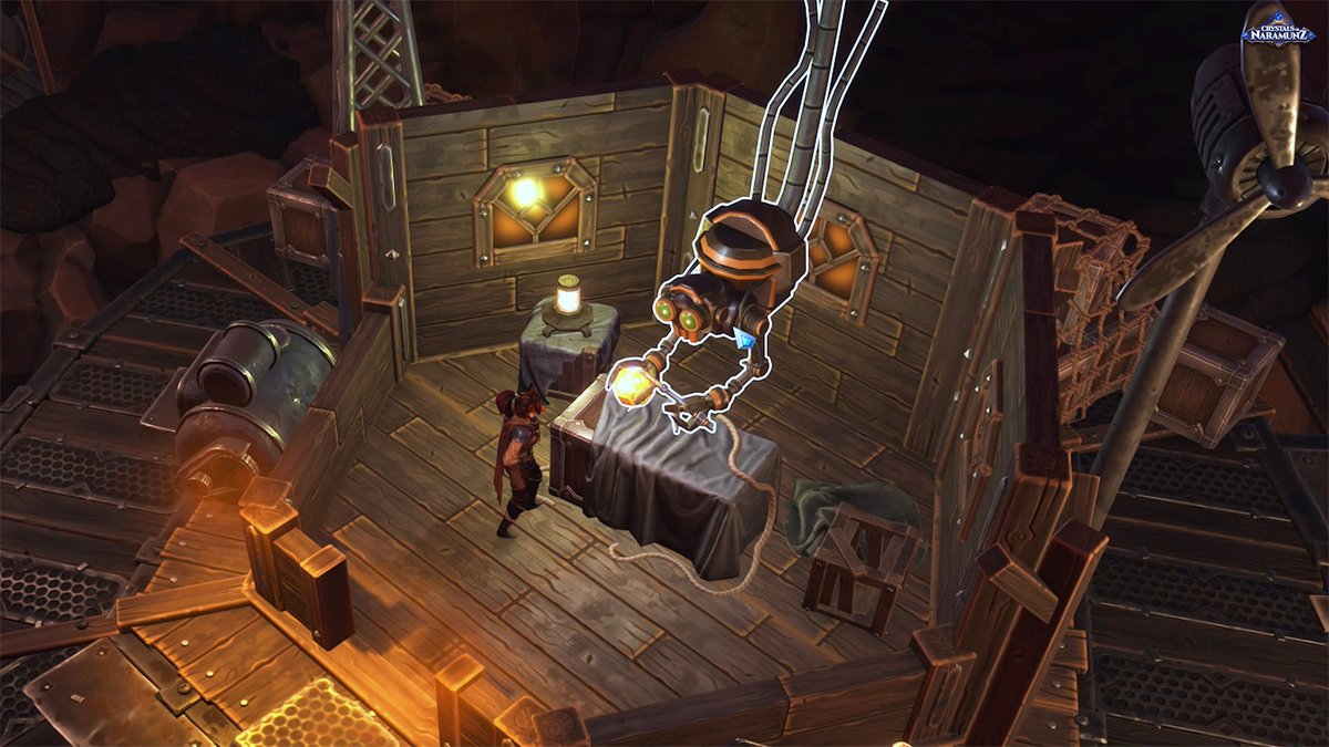 PlayCrystalfall's tweet photo. If you ever need to replenish resources and do some item trading, Red Ridge has its own encampment, with Foundation automatons ever at the ready ⚒️ https://t.co/Cn9lLcT8aX