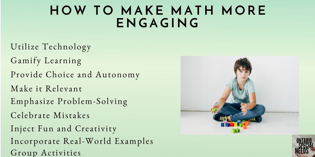 Ways to make math more engaging for students: