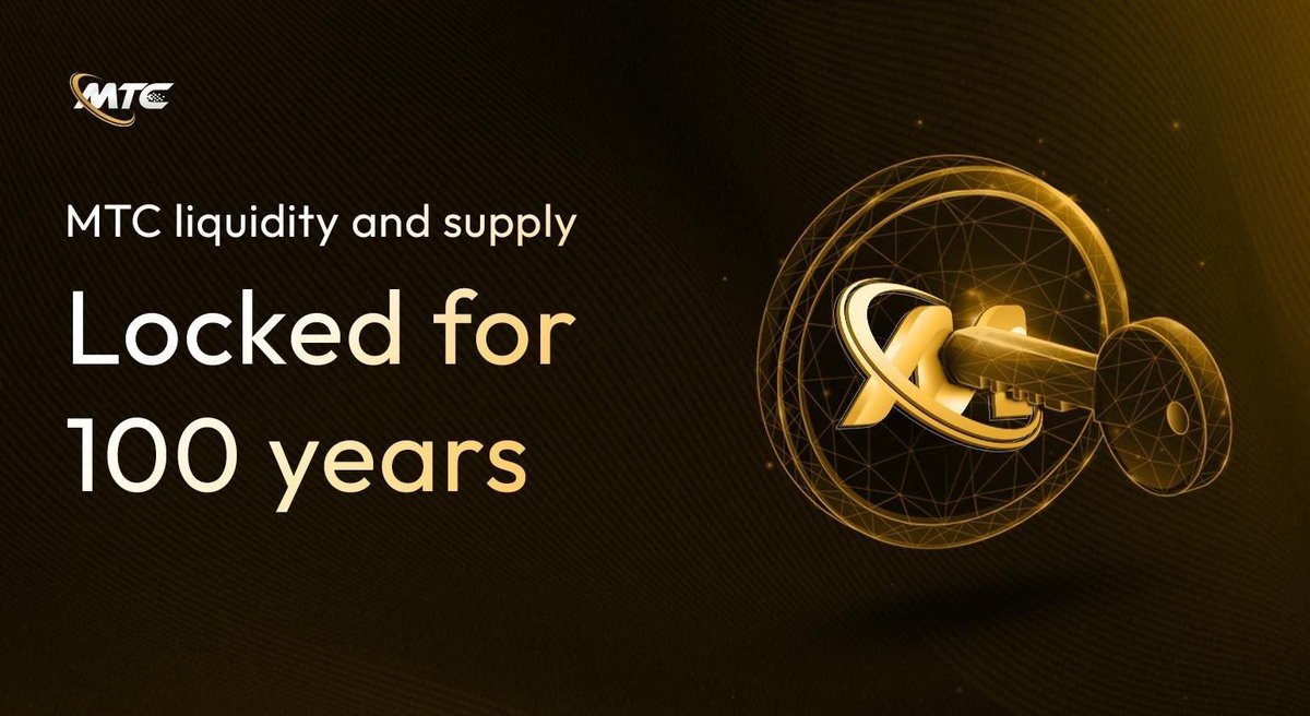MC is putting the 'lock' in liquidity! 🔒 Say goodbye to worries about circulating supply and market manipulation. MC's liquidity and supply are locked for 100 years! 🤝 That's right, a century of stability and security for your investment. #MTC #BTC #Staking #Defi