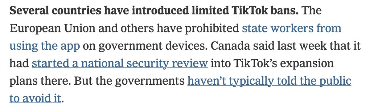 Nice to see my reporting on global TikTok bans/policy in NYT's @dealbook 👩🏽‍💻 nytimes.com/2024/03/18/bus…