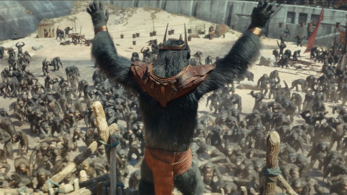 ‘KINGDOM OF THE PLANET OF THE APES’ was shot almost entirely on location. “We probably had one blue screen set on the movie” (Source: collider.com/kingdom-of-the…)