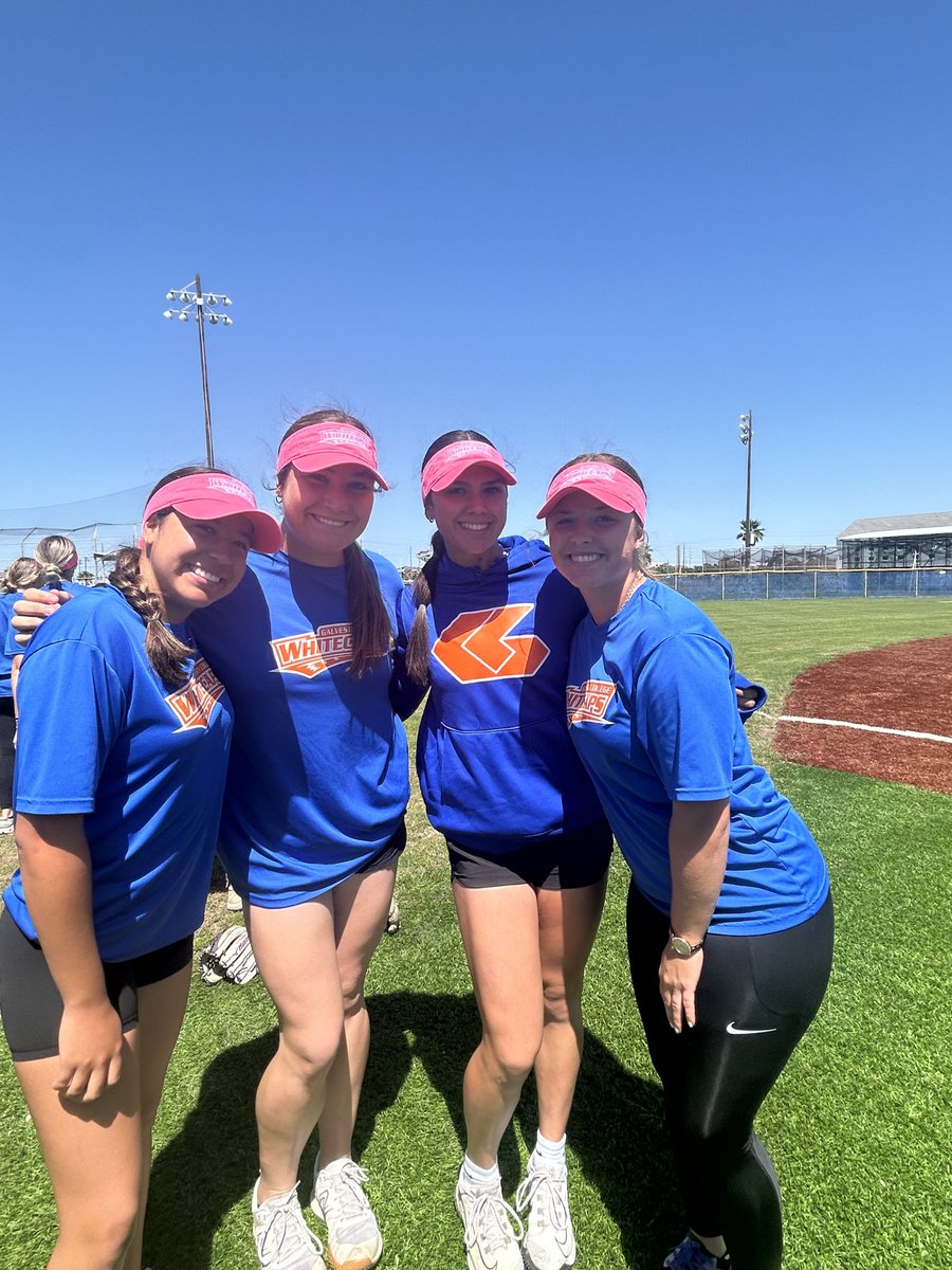 Whitecap WINSday ! New visors? YES 
It’s GAME DAY against Angelina College! @ Lufkin, Tx, 1:00/3:30pm!💗 #gameday