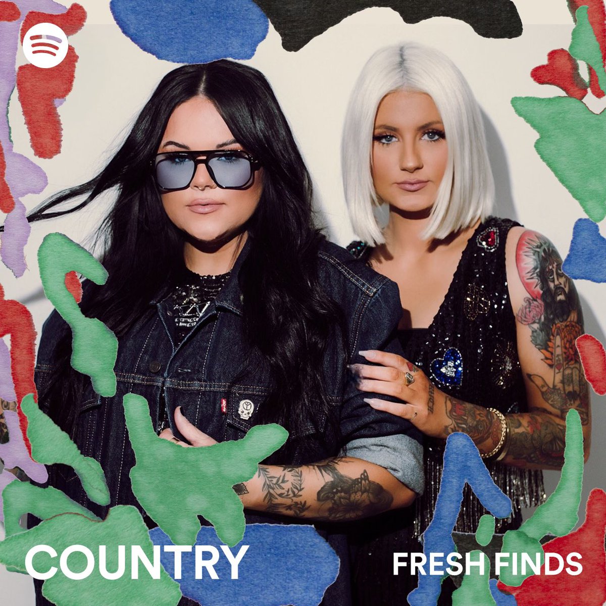 YALL!! 😭🫶 This is so stinkin cool!!! Thank you so much <a href="/Spotify/">Spotify</a> for having us as the cover of the “ Fresh Finds Country” playlist!! Link to listen is in bio 🔥🔥