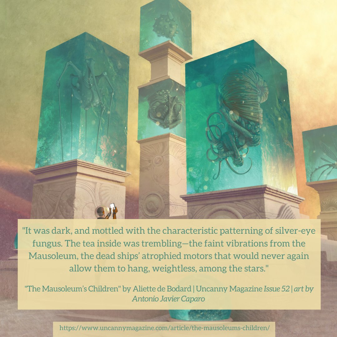 Reading for the Locus Awards? Try the short story 'The Mausoleum’s Children' by Aliette de Bodard! It is on the Locus Recommended Reading List and is a Hugo finalist! Click on the link here! uncannymagazine.com/article/the-ma… #scifi #fantasy #fantasyart #scifiart #shortstory #amreading
