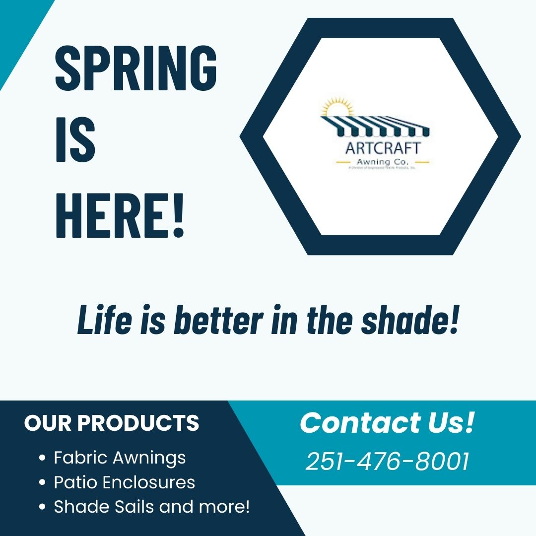 Spring is here and so is the hot sun! 

Call Today at 251-476-8001 

#shade #awning