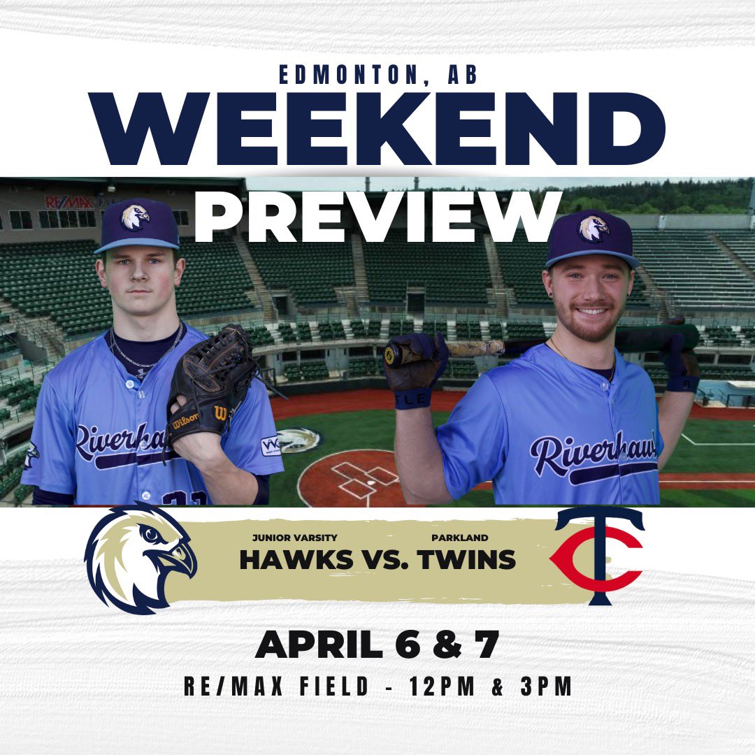 WEEKEND PREVIEW! The Varsity Hawks travel to @YotesBaseball this weekend for a 4 game set. First pitch is scheduled for 8pm on Friday night! The Junior Varsity Hawks will host @parklandacademy at RE/MAX Field. First pitch is set for 12pm on Saturday afternoon!