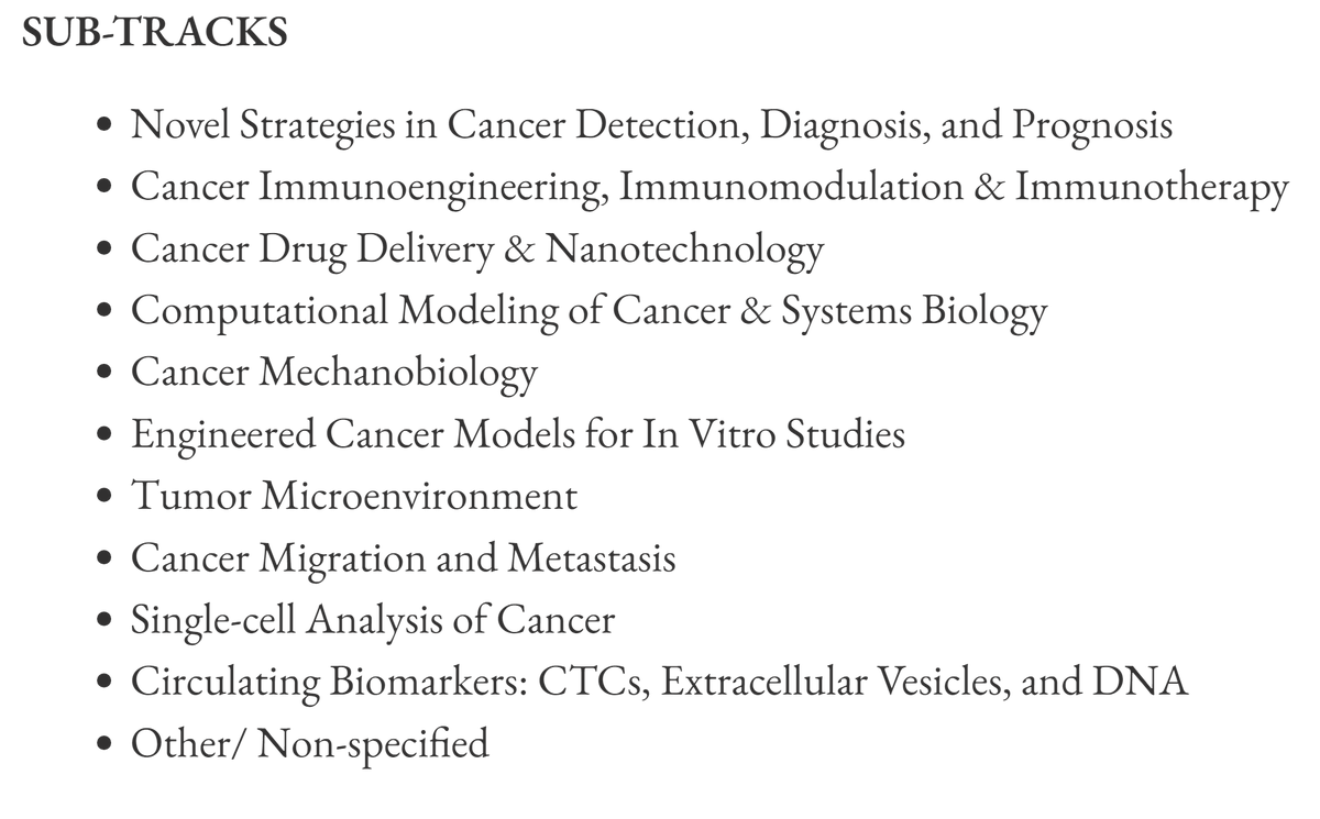 Very excited to co-chair the Cancer Technologies Track with @MadeleineOudin for #BMES2024! We have made adjustments to the sub-tracks to reflect innovations in the field. Please volunteer as an abstract reviewer & submit your exciting research!