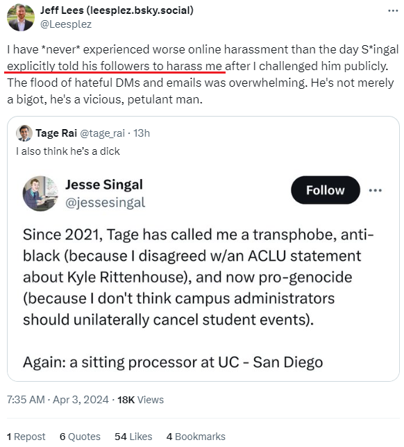 jessesingal's tweet image. Princeton researcher.

If I tried to explain *any* of this to a normal, non-online person, they would absolutely think I was lying or exaggerating. That's how utterly gonzo it all is, and how far gone these folks are in terms of their dishonesty, their delusion, or both.
