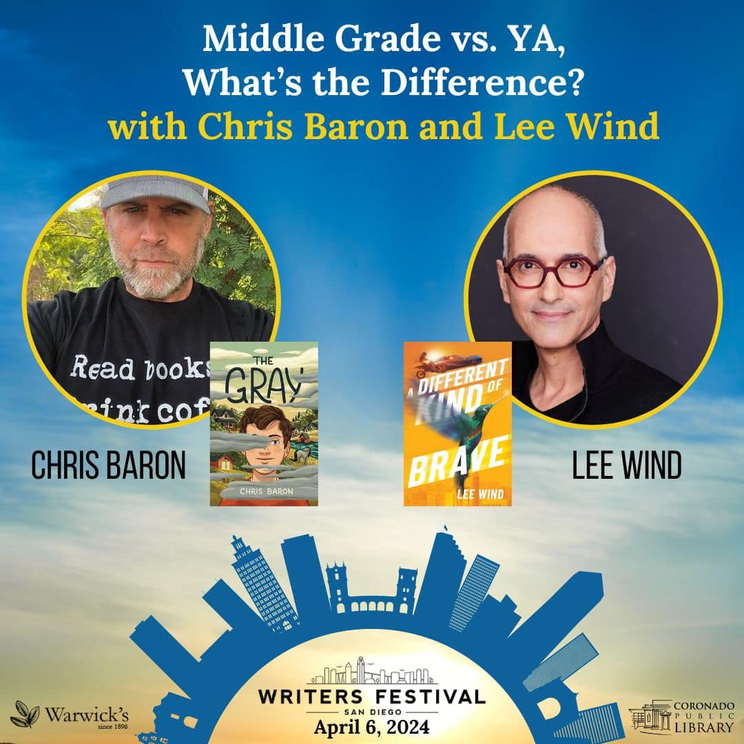 Come meet me and Lee Wind as we discuss the Middle Grade and YA genres! We will be speaking and signing books at the San Diego Writers Festival this Saturday, April 6th! We hope to see you there! Full schedule and free registration at: sandiegowritersfestival.com