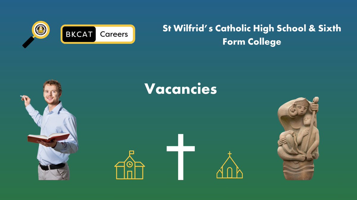 StWilfridsCHS's tweet photo. 🔎👥 Vacancies:  

We currently have various exciting opportunities to join our school...

🤗 Pastoral &amp; Behaviour Support Asst

⚙️ D&amp;T Teacher

🧑‍🍳 Food Technology Teacher

🔌 AV Technician

🖱️ Visit our dedicated careers website to apply!

🔗 https://t.co/DEXLgnucIz

💙💛💚 https://t.co/VzzSnN7sQA