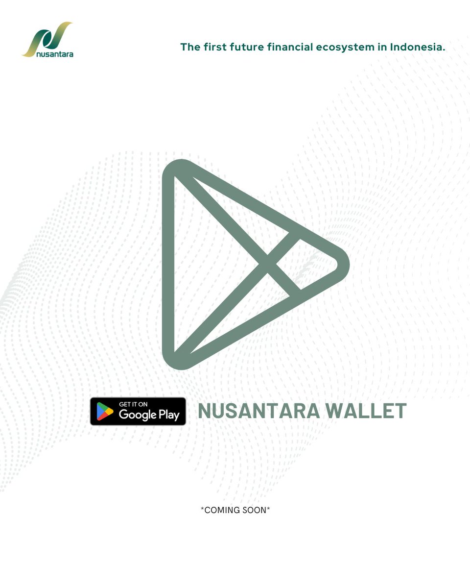 nusantaracorp's tweet photo. Nusantara Wallet will be there soon, on Google Play Store.

Find more at Instagram or our Web.

#googleplaystore #nuswallet #crypto #nusantarawallet https://t.co/QRGCx8kWnF