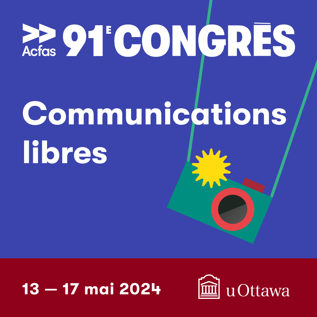 Plus de 450 communications libres au 91ème Congrès de l'Acfas! 😱 📅Date : 13-17 mai à @uOttawa ou en ligne dès le 6 mai Retrouvez l'ensemble des résumés: acfas.ca/evenements/con… #Congres #Acfas