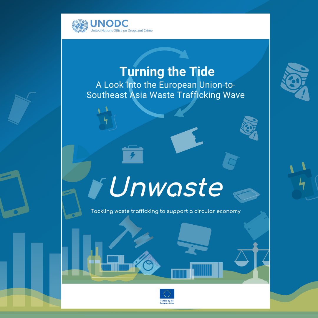 Southeast Asia is drowning in illegal waste shipments. Our new report with @UNEP reveals 400k+ tonnes of waste were seized in the region in 2018-2022. We need to strengthen regulatory frameworks and criminal justice responses to end this illegal trade.   unodc.org/unodc/en/envir…