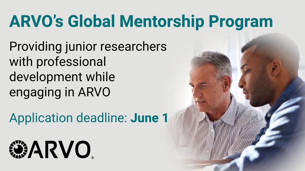 Attention junior researchers: Applications are open for @ARVOinfo's Global Mentorship Program! This is a great opportunity to receive valuable career guidance and professional development support from senior-level ARVO members. Apply by June 1: bit.ly/2FZKuQT
