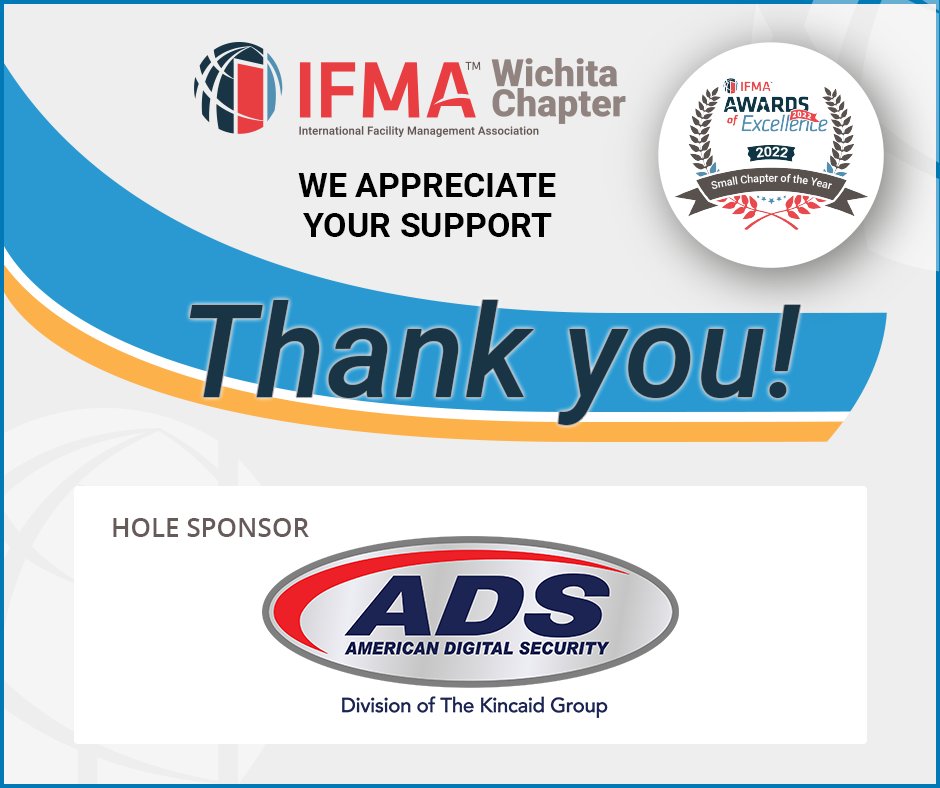 Thanks to American Digital Security for your support of our chapter. Without your contribution we wouldn't be able to do the things we do! Thank you! #thankyou #ifmasponsor #choosewichita #facilitymanagement