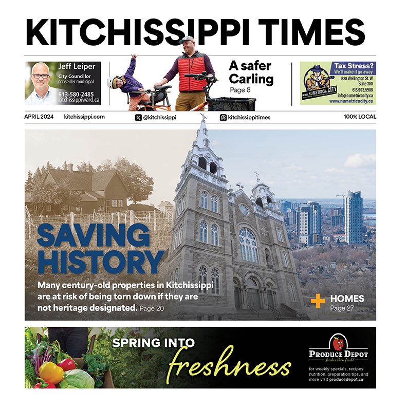 The April 2024 issue of KT has hit newsstands! Pick up a copy in-person or read it online here. This special issue focuses on the heritage of Kitchissippi and the importance of protecting its century-old buildings. #ottnews kitchissippi.com/read-the-digit…