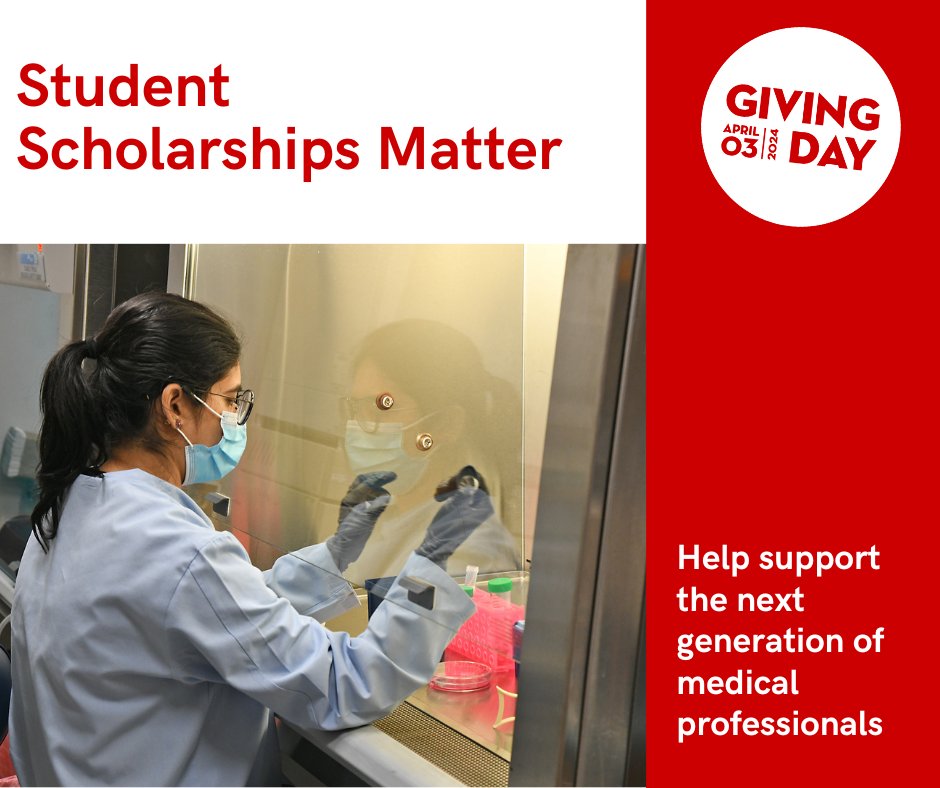 Giving Day is an occasion of celebration: celebrating higher education and how we can make higher education more affordable through donations. Through your gifts, you can help make medical education possible for our students. To donate, click here: spr.ly/6017ZFfJH