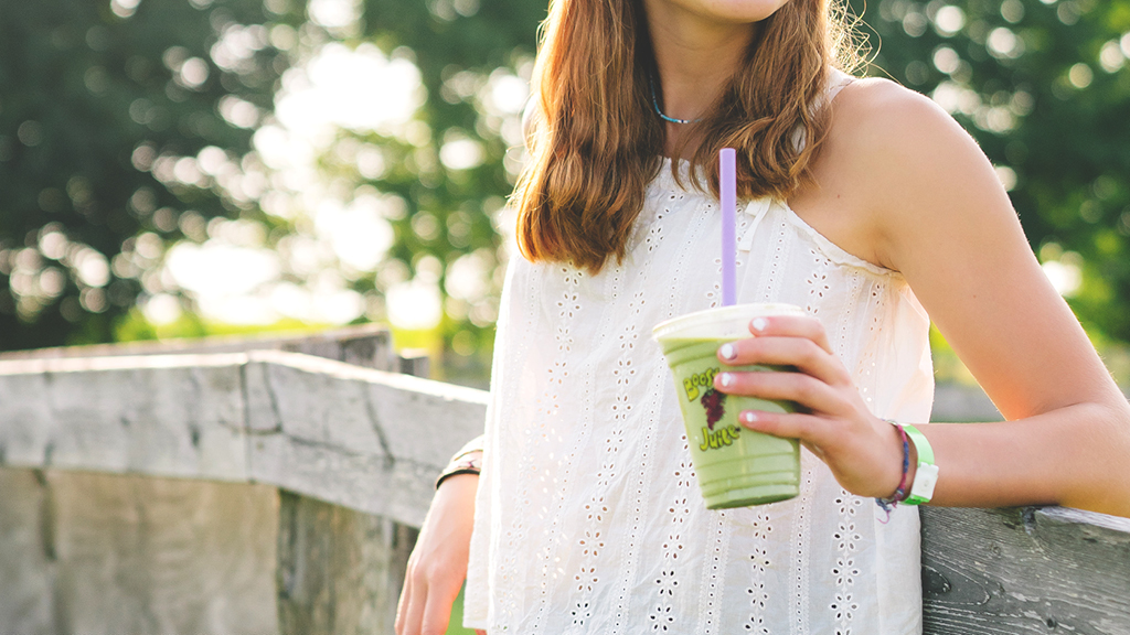 Tried our refreshing Matcha On My Mind yet?⁠ It's a delicious blend of green goodness with a burst of flavors.⁠ #BoosterJuice #BoosterJuiceCanada #GreenTea #Matcha #Matchlove