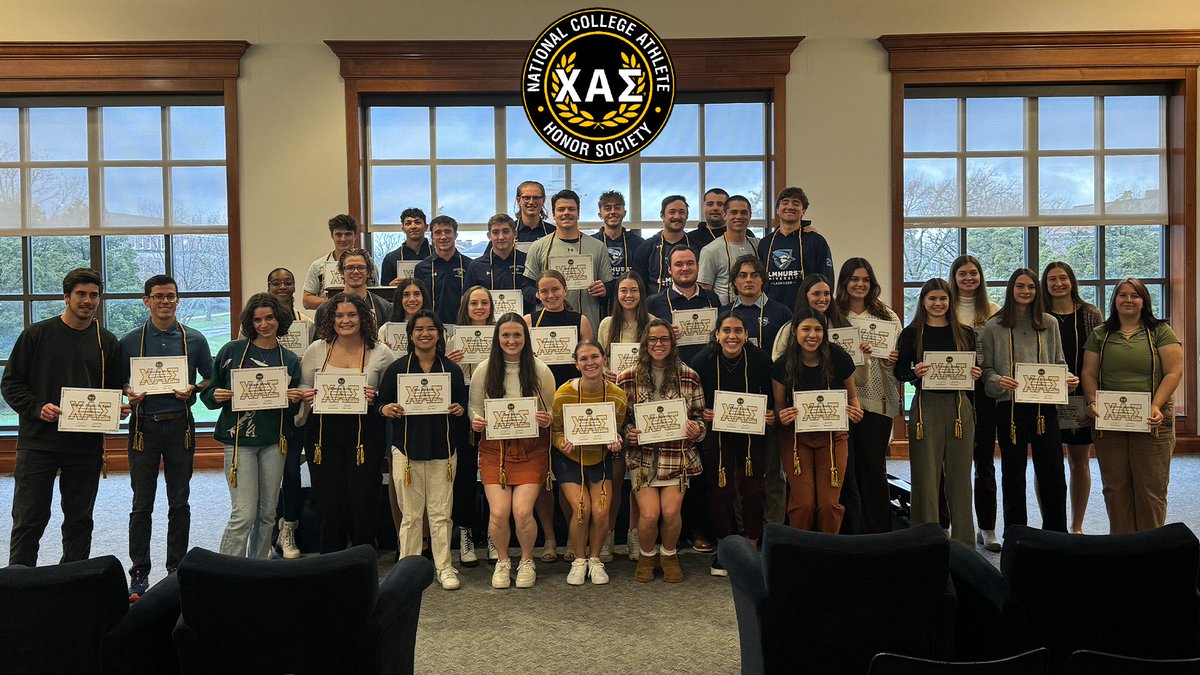 To continue our celebration of #D3Week, Elmhurst Athletics inducted 52 student-athletes into Chi Alpha Sigma, the National College Honor Society, last night! #FlyJaysFly | #WhyD3 📰bit.ly/3xlMOip