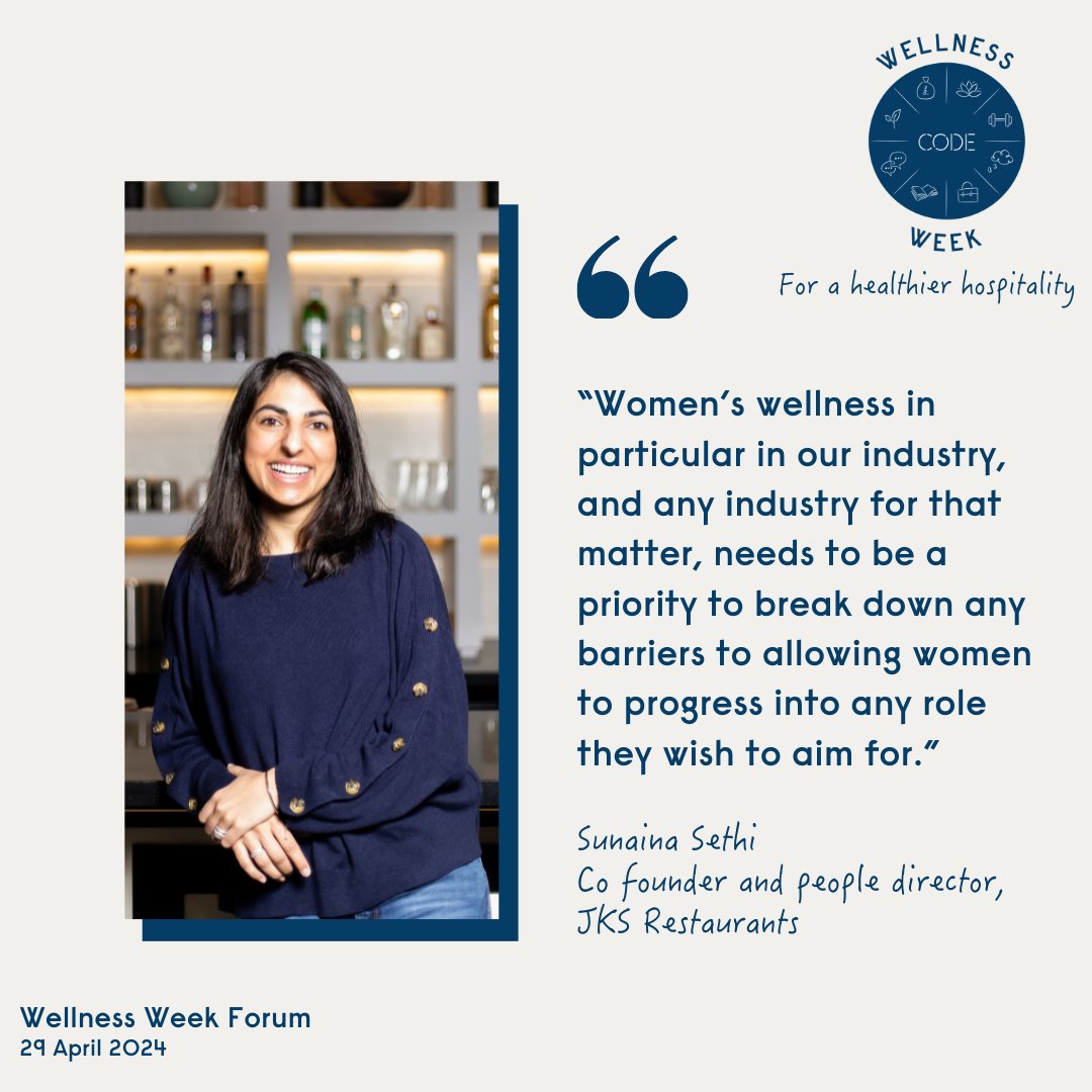 On Monday 29 April, Ella de Beer, Sofia Gassne and Sunaina Sethi will be discussing topics such as parental leave, toxic workplace culture and barriers to women progressing and remaining in the hospitality industry. Book our Wellness Week forum now: bit.ly/4aFc1CF