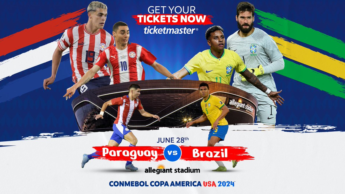 Secure your spot for Paraguay vs Brazil on 6/28. Get your tickets now! ⚽ 🎟️ bit.ly/3VGr6Qc