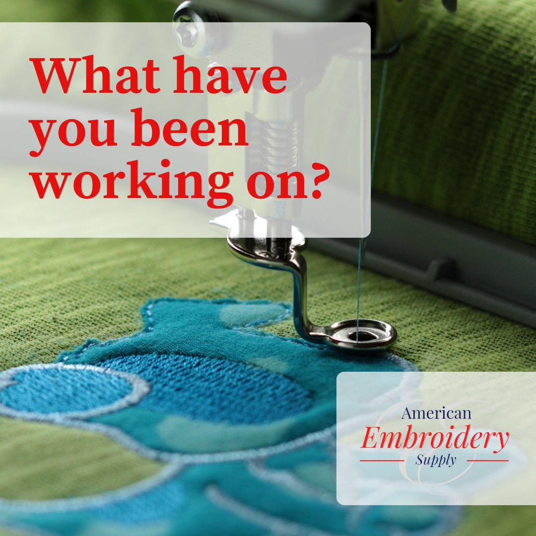 Have you been working on a new project? We'd love to see—be sure to tag us when you post.

#americanembroiderysupply #embroiderysupply #monograms #machineembroidery