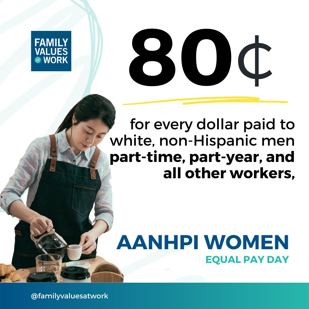 AANHPI represents diverse communities facing challenges 🌍. With part-time &amp; gig workers facing more inequality and lacking benefits like #PaidLeave, we must understand the true scope and fight for #AANHPIEqualPay with precision 🎯