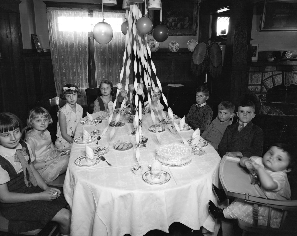 Today is World Party Day, tell us about your most memorable party growing up. Image: [Children's party at] J. Rickey's 2667 East Pender Street. Ref. code: AM1535-: CVA 99-4350 Dates: May 20, 1933 ow.ly/gMGh50QGjre