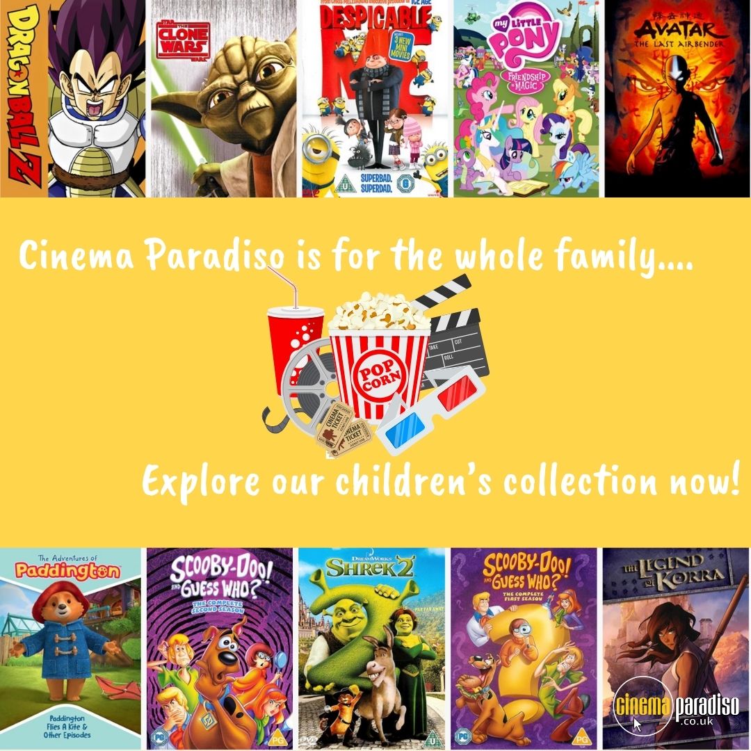Fun for all the family! Whether you're in the mood for Disney, Dreamworks or Aardamn, we've got you covered for your next family film night. Everything you need is over at cinemaparadiso.co.uk #KidsFilms #DVDRental #Childrensfilms #KidsMovies