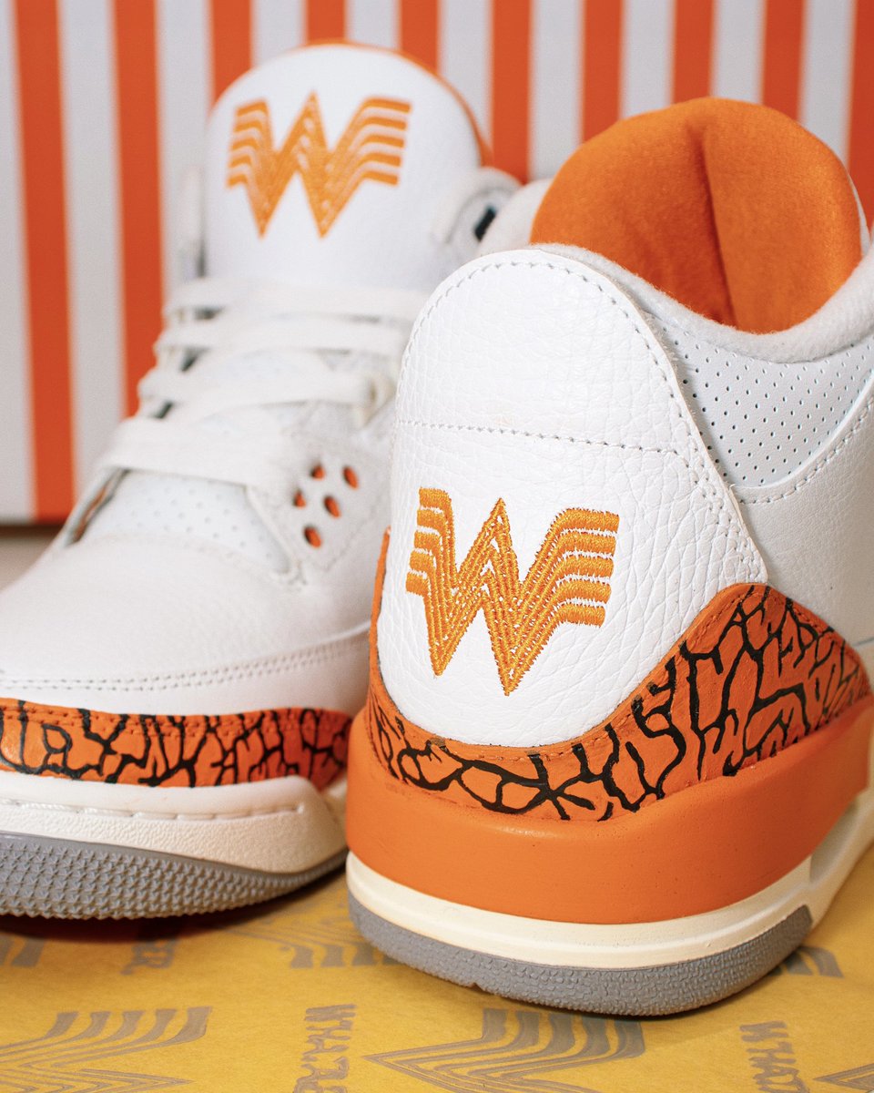 Custom @Whataburger Air Jordan 3s 😳🍔