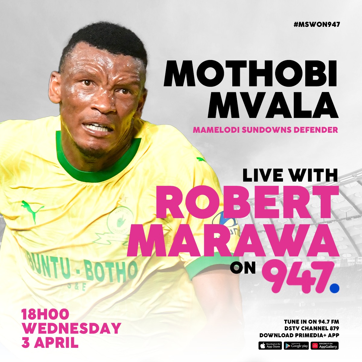 From the humble township of Theunissen in the Free State to the world!! The roller-coaster and yet intriguing journey of this successful @Masandawana footballer takes center stage TONIGHT on #MSWOn947 AZISHE!!!🔥🔥 📲 060 708 0484 @947 @RISEfm943 @VumaFM @SowetanLIVE