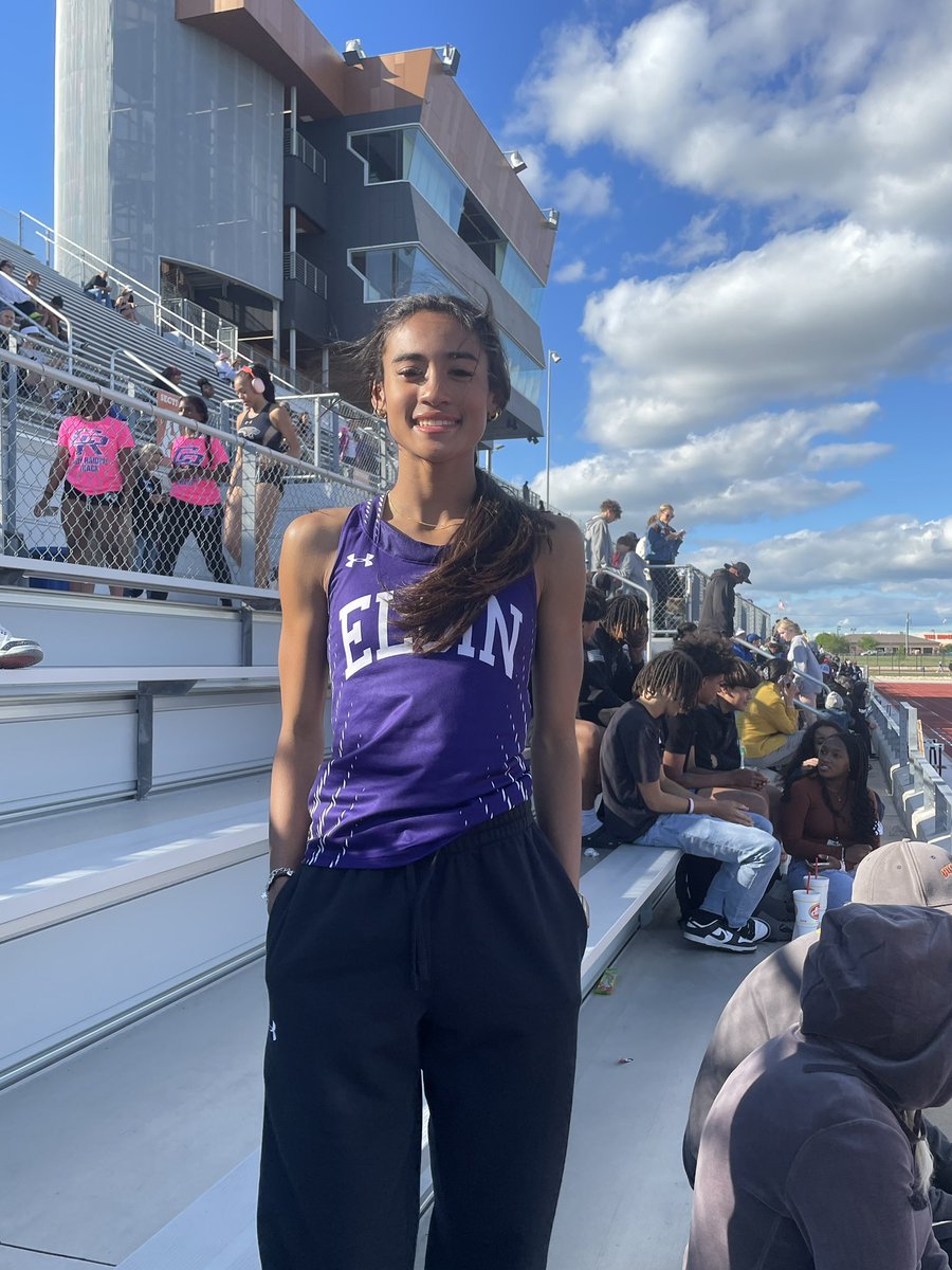 Congratulations to Kailyn Cook placing 2nd at district in long jump, advancing to Area!!!! #OTOTOF @ELGINISD_EHS