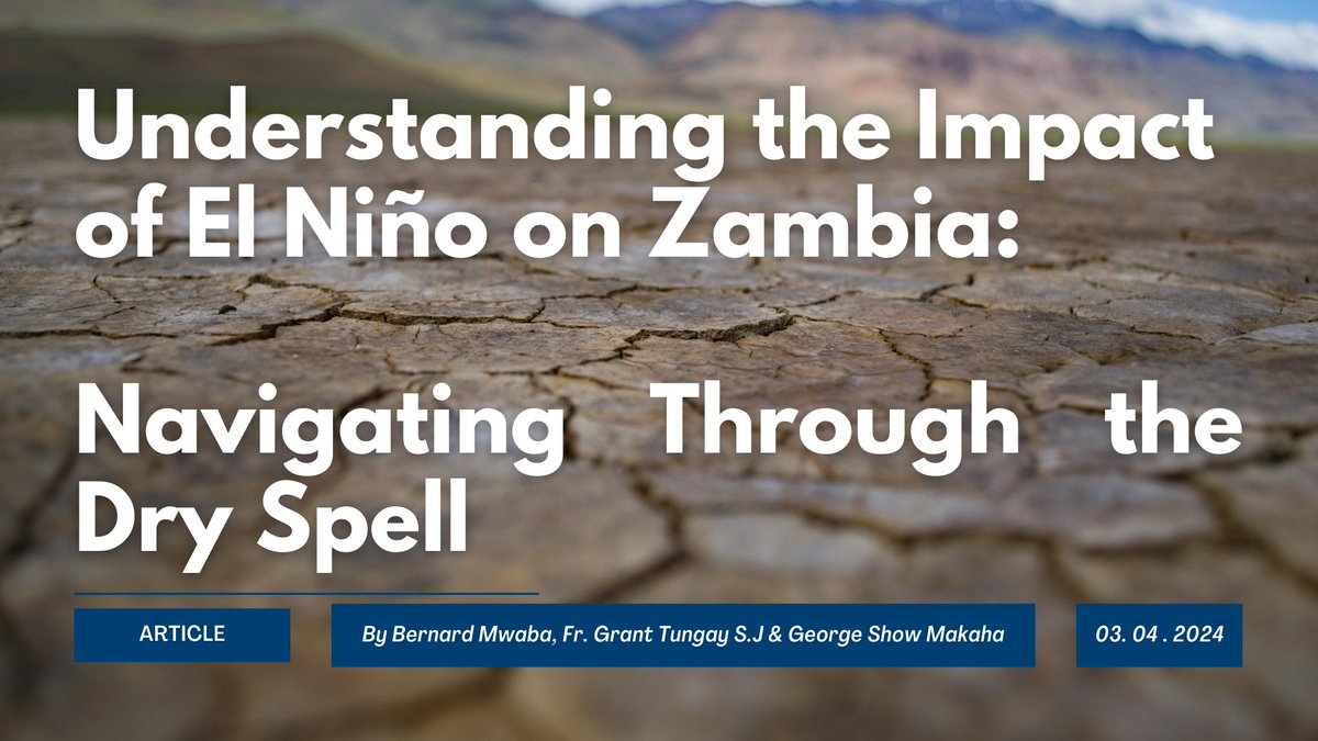 Check out our latest article on how El Niño affects Zambia's agriculture! Learn about the challenges posed by reduced rainfall and the importance of proactive measures. Read more here: repository.jctr.org.zm/bitstream/hand… #ElNino #Zambia #Agriculture