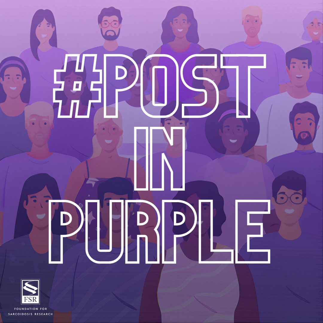 💜 Join us and #PostInPurple this April for Sarcoidosis Awareness Month! 💜 Let's stand together to raise awareness for sarcoidosis by wearing purple, sharing purple, or simply incorporating the color into our posts. 💪💜 #SarcoidosisAwareness #PostinPurple #StopSarcoidosis