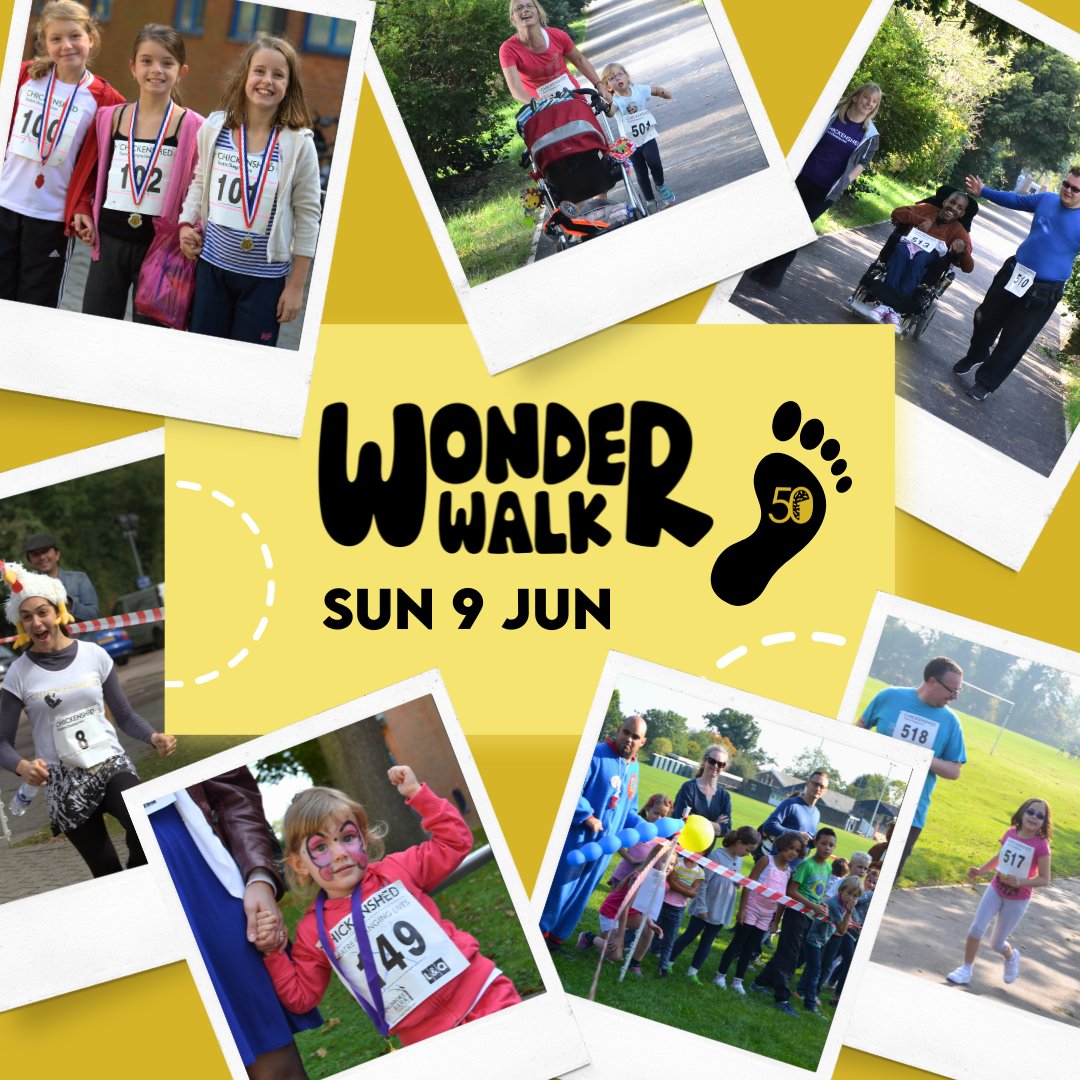 🚶‍♂️ Join us for our first Wonder Walk! 🌟 Celebrate our 50th anniversary on Sun 9 Jun with hundreds walking accessible 5K or 10K routes near Chickenshed. Help us raise £40,000 for a joyful day! Register now: chickenshed.org.uk/wonderwalk #NationalWalkingDay #Chickenshed50