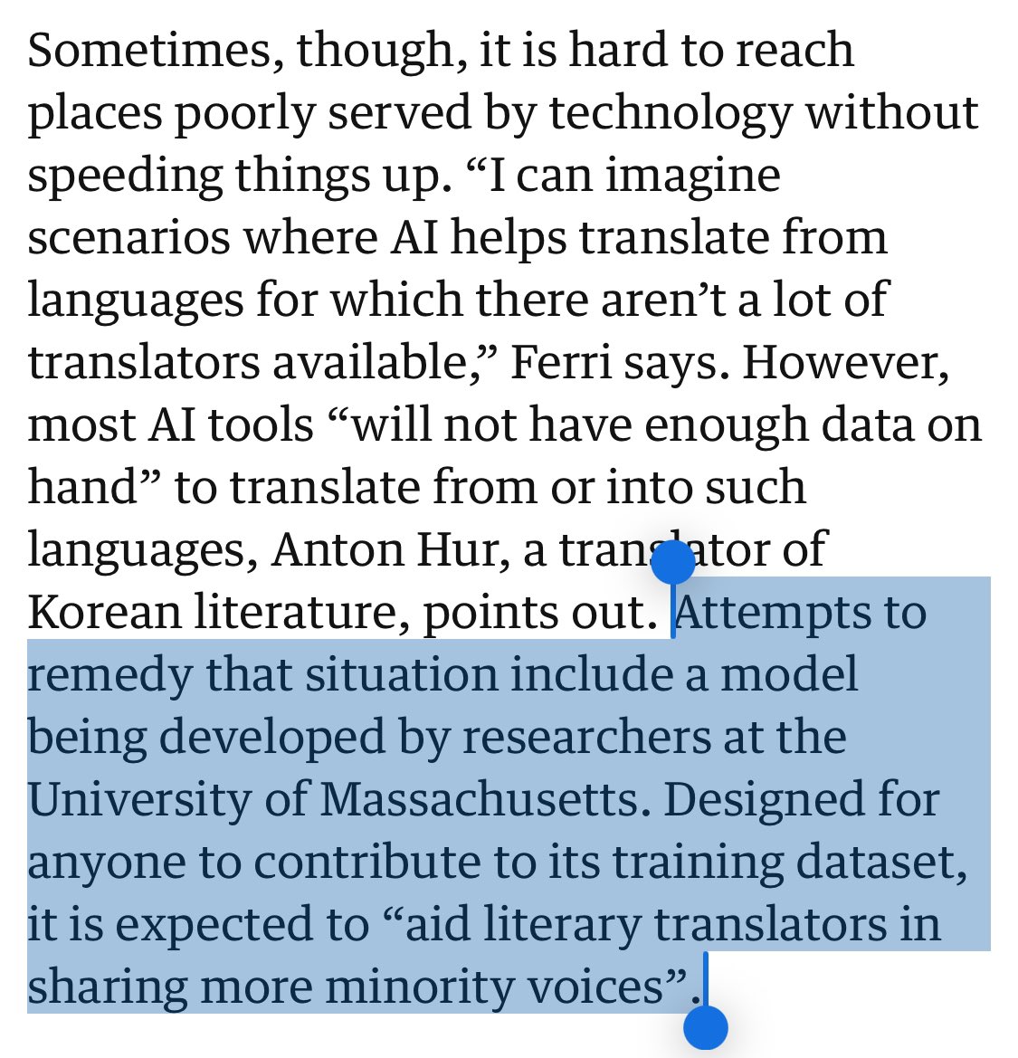 You want us to give you translation datasets FOR FREE so you can train your AI to take a human translator’s job? Fcuk off all the way with that