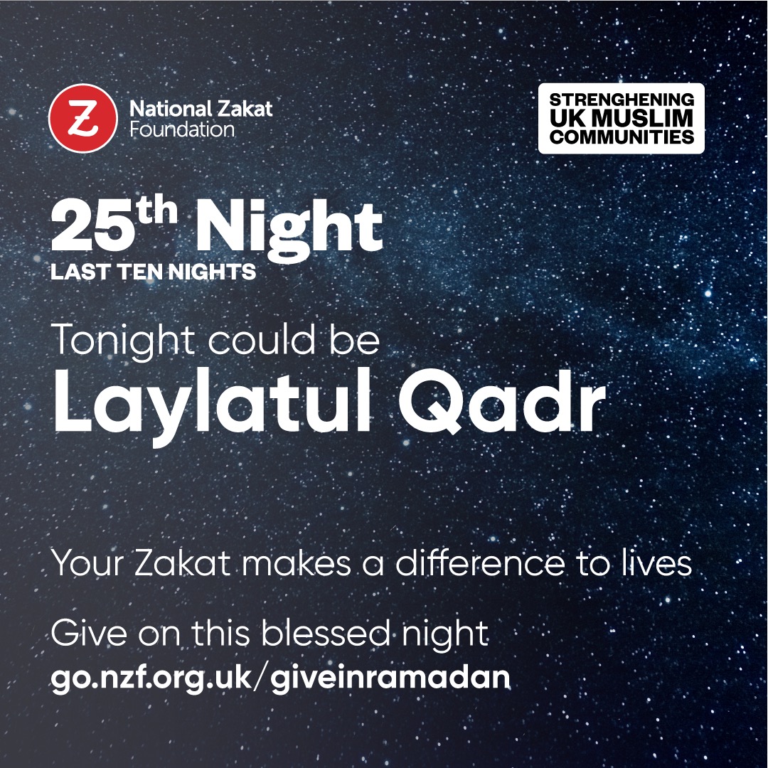 ✨🌙 Allah's blessings are bestowed upon the believers on #Laylatul Qadr. The Night of Power is better than a thousand months! Don’t miss out on this beautiful opportunity to help the most vulnerable in your community. Give your #Zakat with purpose: go.nzf.org.uk/giveinramadan