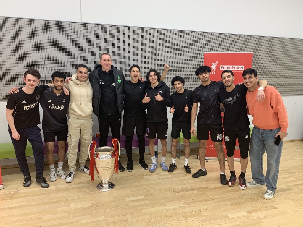 Our first Ramadan Football Tournament was a success✨ 8 teams gathered to break their fast together before competing in the tournament, with one of our refugee teams taking the trophy❤️ #FootballWelcomes @LRMnet_ @ljmu_sport @LiverpoolWomens