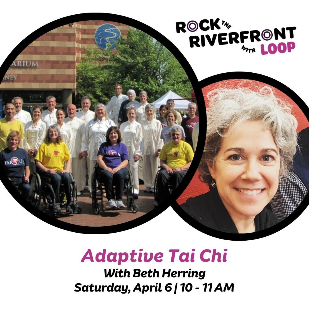 Move with us at #RocktheRiverfront this Saturday! Start the day off with Adaptive Tai Chi, led by Beth Herring, from 10-11 AM! This all-abilities class can be adapted for wheelchair users. 📍 Chattanooga Green | 100 Chestnut St.