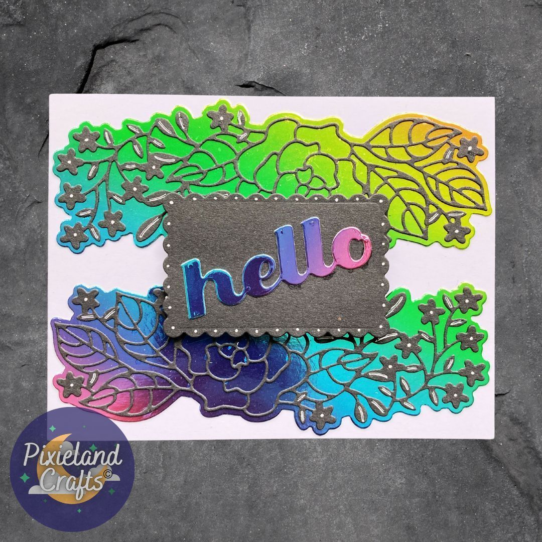 Stunning Rainbow Contrast Build A Card Hello Spellbinders November 2023 SDOM @Spellbinders @SimonSaysStamp #greetingcard #papercrafter #handmadecards #simonsaysstamp #cardmakersofinstagram #clearstamps #cardmaking #diycards #copicmarker #copic #rangerink #diecutting #spellbinders