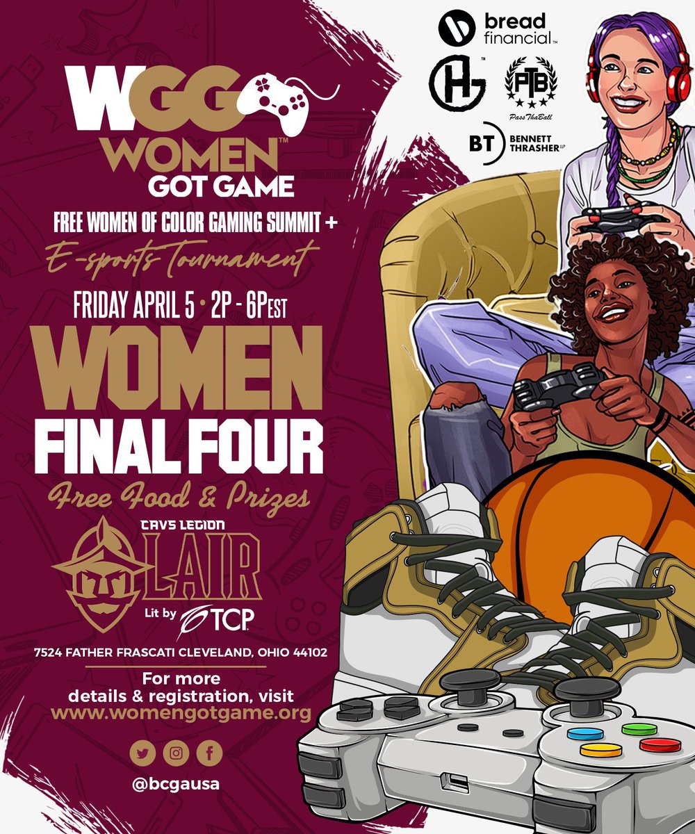 ‼️JUST 2 DAYS AWAY‼️Join us this Friday at Women Got Game 2024 in Cleveland, OH. Get ready for exciting tournaments, prizes, scholarships, and MORE! REGISTER FOR FREE ACCESS 👉 buff.ly/3vieB2x #WomenGotGame #WomensHistoryMonth #WGG2024 #WFinalFour #ThisisCLE #Cleveland