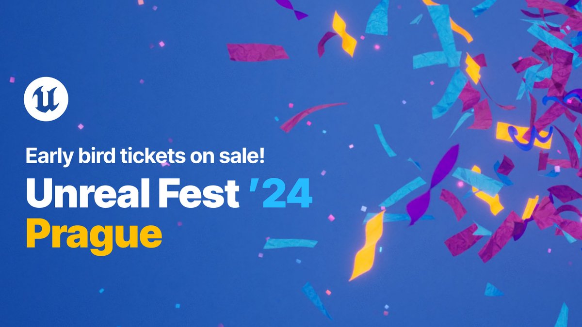 You are the early bird, tickets for Unreal Fest Prague 2024 are the proverbial worm. Get a special reduced price for two action-packed days of learning, inspirational speakers, and more, June 18-20: unrealengine.com/en-US/events/u…