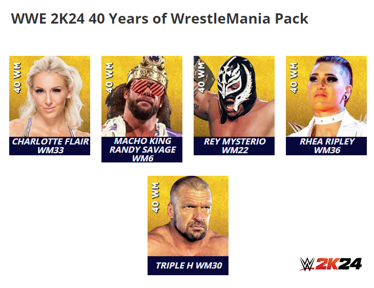 The update with the 40 Years of WrestleMania DLC Pack is NOW AVAILABLE on WWE 2K24! ✅ Size: 8.1 GB on Xbox Series X|S 📥 (WM40 arena to be released at a later date) #WWE2K24